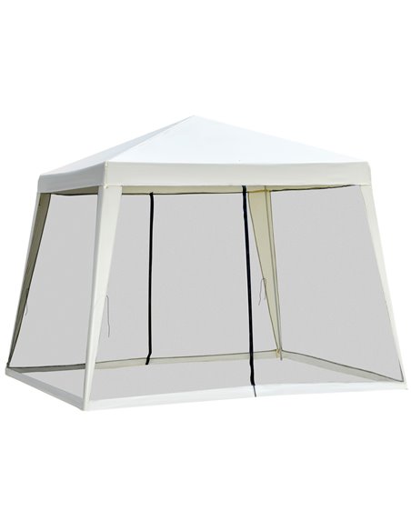 Outsunny 3x3m Outdoor Gazebo Tent with Mesh Screen Walls, Cream-white - pic 18458 | FastDaddyshop