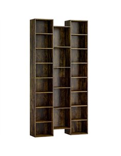 HOMCOM 21-Compartment Bookshelf - Brown