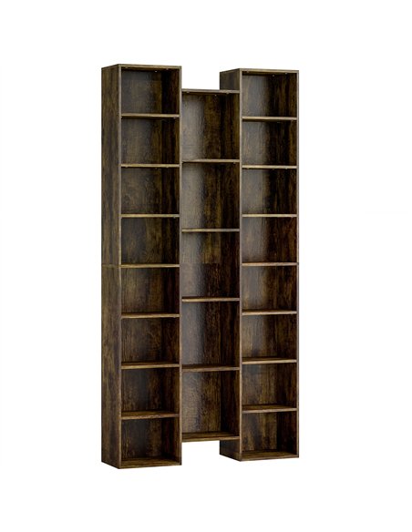 HOMCOM 21-Compartment Bookshelf - Brown - pic 184586 | FastDaddyshop