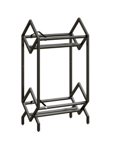 HOMCOM 50 CD Storage Rack, 2-Tier Metal CD Storage Unit, Free Standing, Easy to Assemble, Black