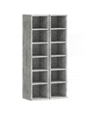 HOMCOM Set of 2 CD Media Display Shelf Unit Tower Rack with Adjustable Shelves, Grey