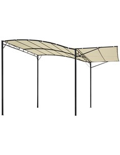 Outsunny 3x2.5m Gazebo, Door Canopy with Extended Shelter, Cream White