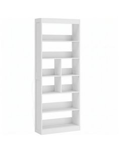 HOMCOM Bookcase, 6-Tier Bookshelf with Open Storage Shelves, Cubes, 180 cm Tall Display Shelf with Anti-Tipping Design, White