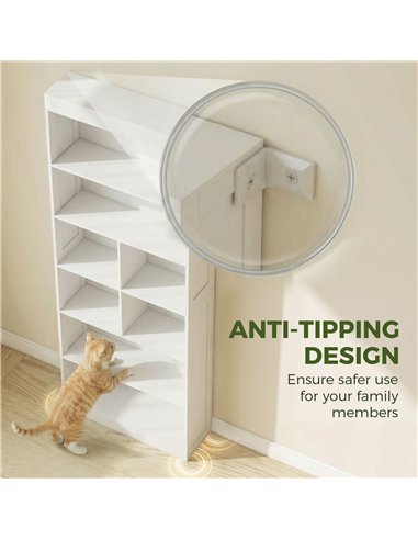 HOMCOM Bookcase, 6-Tier Bookshelf with Open Storage Shelves, Cubes, 180 cm Tall Display Shelf with Anti-Tipping Design, White