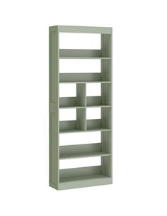 HOMCOM Bookcase, 6-Tier Bookshelf with Open Storage Shelves, Cubes, 180 cm Tall Display Shelf with Anti-Tipping Design, Green