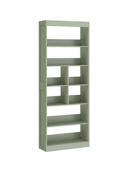 HOMCOM Bookcase, 6-Tier Bookshelf with Open Storage Shelves, Cubes, 180 cm Tall Display Shelf with Anti-Tipping Design, Green - pic 184955 | FastDaddyshop
