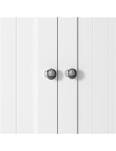 HOMCOM Bathroom Wall Cabinet, 3-Tier Wall-Mounted Bathroom Storage Cabinet with Adjustable Shelf, White - pic 185025 | FastDaddyshop