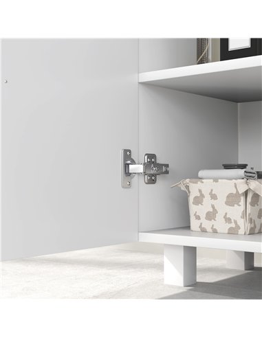 HOMCOM Bathroom Under Sink Cabinet for Basin without or with Pedestal - High Gloss White