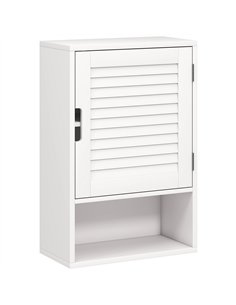 HOMCOM Bathroom Cabinet, Wall Mounted Storage Cabinet with Adjustable Shelves, 40 x 20 x 60 cm, White