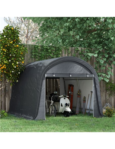 Outsunny 3 x 3(m) Garden Storage Tent, Heavy Duty Outdoor Shed, Waterproof Portable Shed Storage Shelter with Galvanised Steel F - pic 185181 | FastDaddyshop