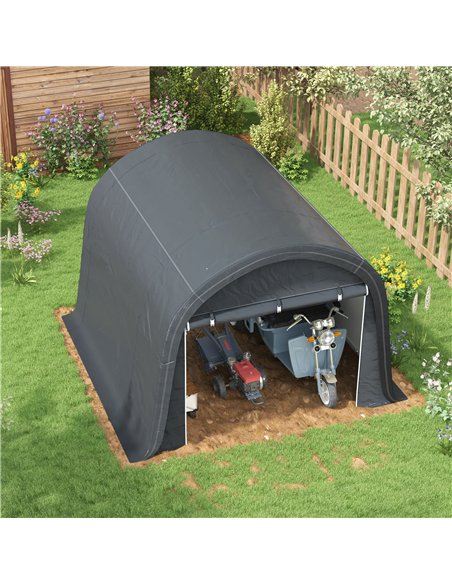 Outsunny 3 x 3(m) Garden Storage Tent, Heavy Duty Outdoor Shed, Waterproof Portable Shed Storage Shelter with Galvanised Steel F - pic 185187 | FastDaddyshop