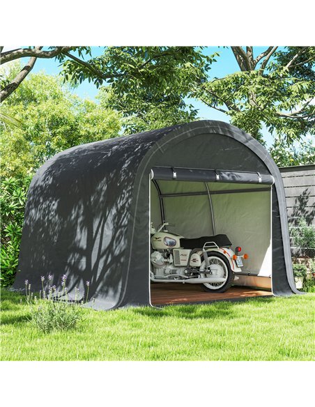 Outsunny 3 x 3(m) Garden Storage Tent, Heavy Duty Outdoor Shed, Waterproof Portable Shed Storage Shelter with Galvanised Steel F - pic 185188 | FastDaddyshop