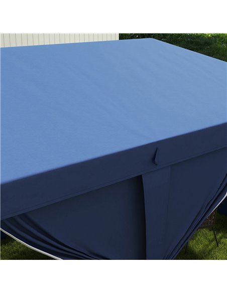 Outsunny 3 x 6m Pop-Up Gazebo, with Curtain Walls and Windows - Blue - pic 185205 | FastDaddyshop
