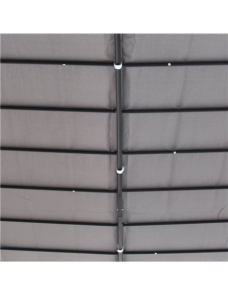 Outsunny Garden Gazebo Awning 3x3m Freestanding Metal Wall Awning Canopy Grey - pic 18529 | FastDaddyshop