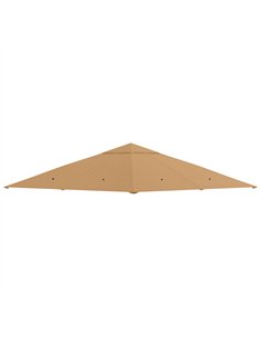 Outsunny 3 x 3 m Gazebo Canopy Replacement Cover, Garden Gazebo Roof Replacement with Drain Holes, TOP COVER ONLY, Beige