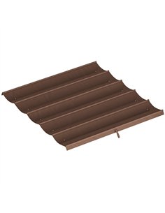 Outsunny Retractable Pergola Cover, 2.55 x 2.5 m Replacement Canopy Fabric for 3 x 3 m Frame, Roof Top Only, Brown