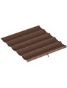 Outsunny Retractable Pergola Cover, 2.55 x 2.5 m Replacement Canopy Fabric for 3 x 3 m Frame, Roof Top Only, Brown