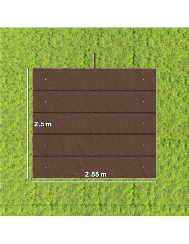 Outsunny Retractable Pergola Cover, 2.55 x 2.5 m Replacement Canopy Fabric for 3 x 3 m Frame, Roof Top Only, Brown