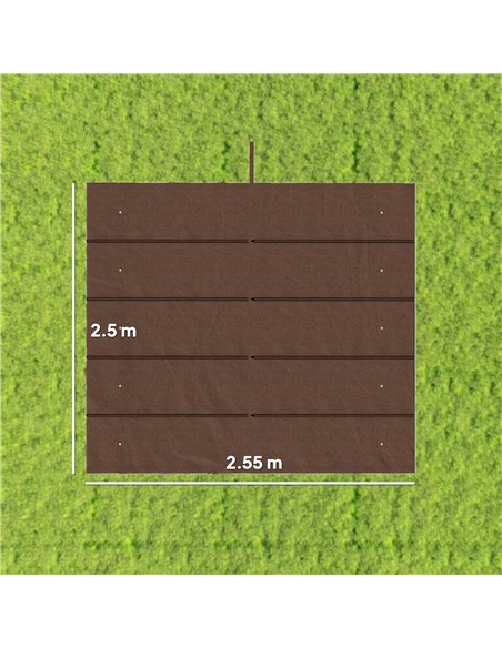 Outsunny Retractable Pergola Cover, 2.55 x 2.5 m Replacement Canopy Fabric for 3 x 3 m Frame, Roof Top Only, Brown - pic 185353 | FastDaddyshop