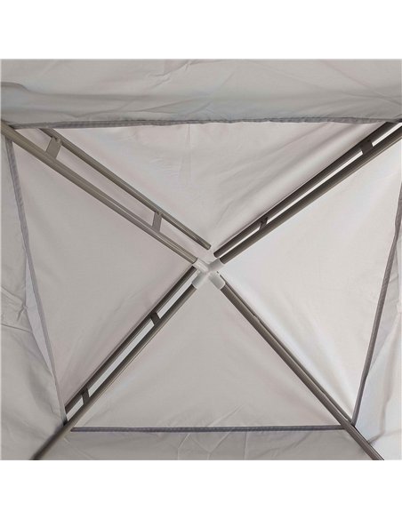 Outsunny 3 x 3 m Gazebo, Netting Party Tent, Patio Canopy Outdoor Event Shelter with Double Tier Roof, Light Grey - pic 185403 | FastDaddyshop