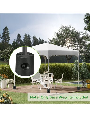 Outsunny HDPE Tent Weights Set of 4, Canopy Weights, Fill with Water or Sand, 48KG