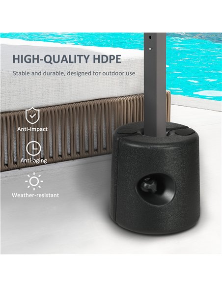 Outsunny HDPE Tent Weights Set of 4, Canopy Weights, Fill with Water or Sand, 48KG - pic 185438 | FastDaddyshop