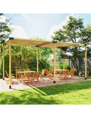 Outsunny 12PCS Pergola Kit, Pergola Brackets with 3-Way & 4-Way Corner Brackets for 9.6 x 9.6 cm (Actual 9.2 x 9.2 cm) Lumber
