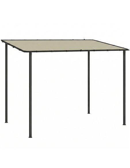 Outsunny 3 x 2 m Lean to Garden Pergola, Metal Frame Gazebo Pergola with UPF30+ Protection, Sloped Roof, Drainage Holes, Cream - pic 185504 | FastDaddyshop