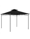 Outsunny 3 x 3 m Gazebo, Garden Gazebo with 2-Tier Roof, Metal Frame, Black