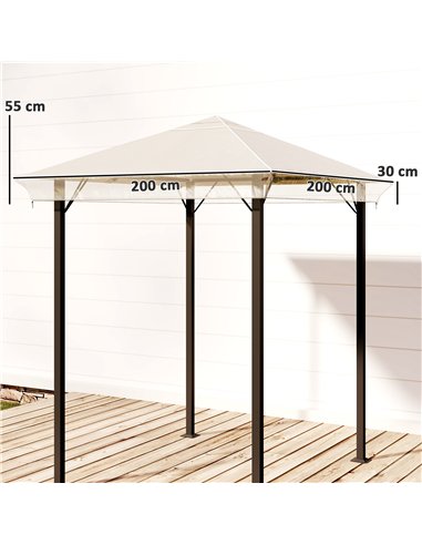 Outsunny 2 x 2 (m) Gazebo Protective Cover, Waterproof Cover for Gazebo, Canopy and Tent