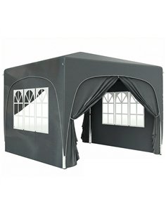 Outsunny 3 x 3m Pop-Up Gazebo Shelter, with Accessories - Dark Grey