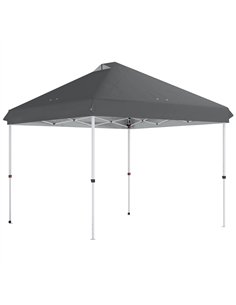 Outsunny 3 x 3 m Pop Up Gazebo with Wheels, UPF50+ One-Touch Outdoor Garden Party Tent Marquee Wedding Awning Canopy, Dark Grey