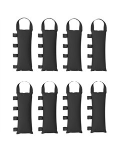 Outsunny 8 Pack Gazebo Sand Weights Bags, 40 kg 600D Heavy Duty Sand Bags Sandbags for Canopy Tent Legs, Without Sand, Black