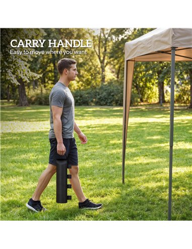 Outsunny 8 Pack Gazebo Sand Weights Bags, 40 kg 600D Heavy Duty Sand Bags Sandbags for Canopy Tent Legs, Without Sand, Black