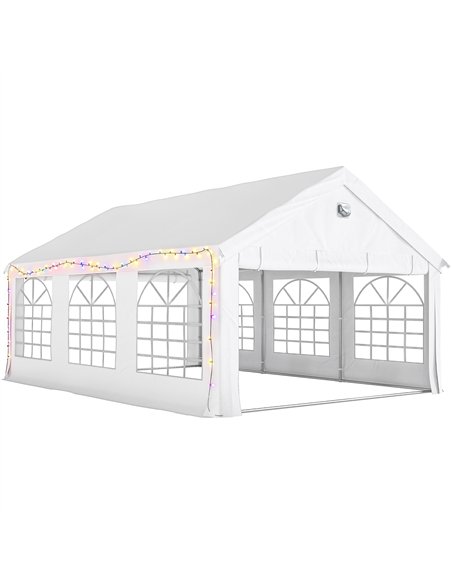 Outsunny 6 x 4 m Party Tent, Heavy Duty Gazebo Canopy with Windows, Outdoor Party Wedding Tent with 4 Removable Sidewalls - pic 186035 | FastDaddyshop