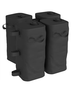 Outsunny Set of 4 Heavy Duty Gazebo Weights Bags, 500D Sand Weights with Carry Handles for Garden Marquee, Parasol, Black