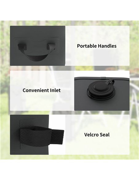Outsunny Set of 4 Heavy Duty Gazebo Weights Bags, 500D Sand Weights with Carry Handles for Garden Marquee, Parasol, Black - pic 186130 | FastDaddyshop