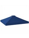 Outsunny Gazebo Roof Replacement UV50+ Waterproof Pop Up Canopy Cover with 8 Drainage Holes 3 x 3 m Blue