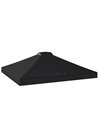 Outsunny gazebo roof replacement UV50+ Waterproof Pop Up Canopy Cover with 8 Drainage Holes 3 x 3 m Black