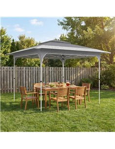 Outsunny 3.5 x 3.5 m Pop Up Gazebo with One-Push Setup, UPF50+ Double Tier Garden Party Tent Marquee with Carry Bag, Dark Grey 2