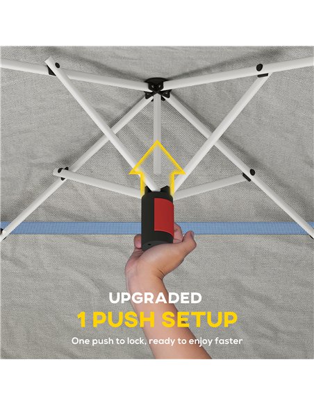 Outsunny 3.5 x 3.5 m Pop Up Gazebo with One-Push Setup, UPF50+ Double Tier Garden Party Tent Marquee with Carry Bag, Dark Grey - pic 186238 | FastDaddyshop