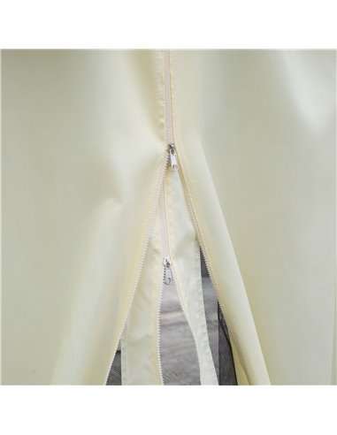 Outsunny 3x4m Aluminium Metal Gazebo with Nets and Sidewalls, Cream White