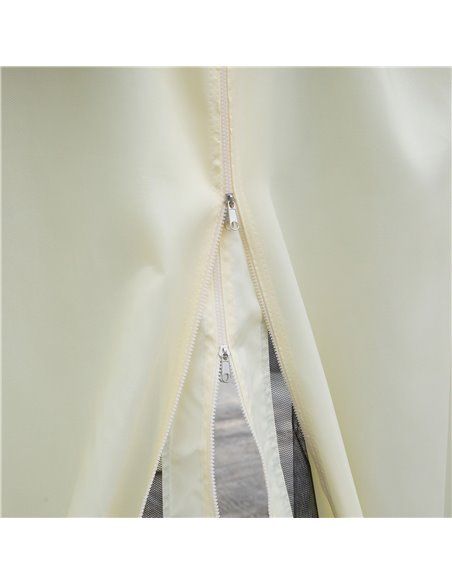 Outsunny 3x4m Aluminium Metal Gazebo with Nets and Sidewalls, Cream White - pic 18628 | FastDaddyshop