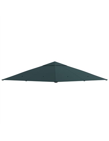 Outsunny 3 x 3 m Gazebo Canopy Replacement Cover, Garden Gazebo Roof Replacement with Drain Holes, TOP COVER ONLY, Grey