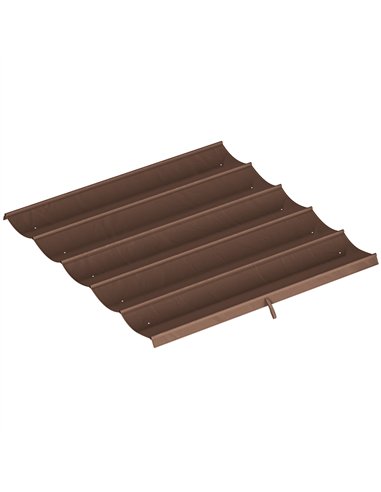 Outsunny Retractable Pergola Cover, 2.55 x 2.5 m Replacement Canopy Fabric for 3 x 3 m Frame, Roof Top Only, Brown