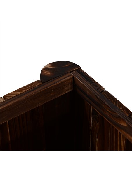 Outsunny Wooden Raised Garden Bed, 120 x 50 x 45cm Elevated Planter Box, Outdoor Flower Bed with Drainage Gaps, Easy Assembly - pic 186356 | FastDaddyshop