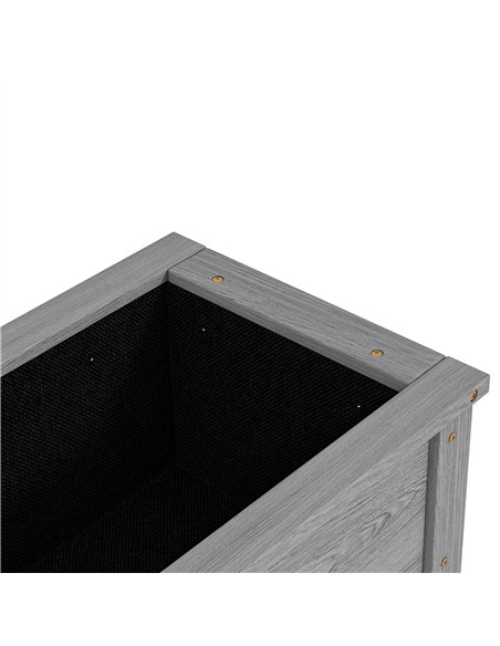 Outsunny Wooden Raised Garden Bed, Elevated Planter Box with Storage Shelf and Drainage Holes, Raised Planter with Legs, Grey - pic 186438 | FastDaddyshop