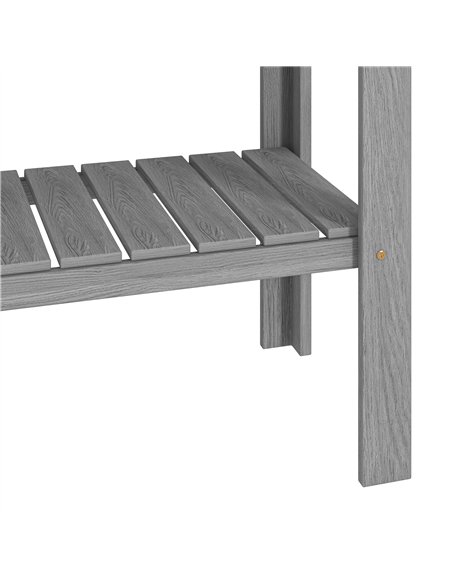 Outsunny Wooden Raised Garden Bed, Elevated Planter Box with Storage Shelf and Drainage Holes, Raised Planter with Legs, Grey - pic 186439 | FastDaddyshop