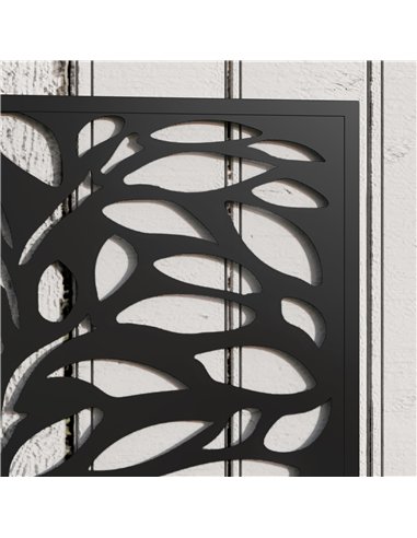 Outsunny Outdoor Metal Planter, with Back Trellis - Black