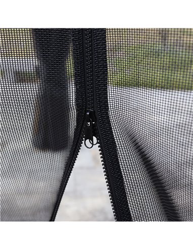 Outsunny 3.6x3m Polycarbonate Hardtop Gazebo with LED Solar Light, Aluminium Frame, Curtains